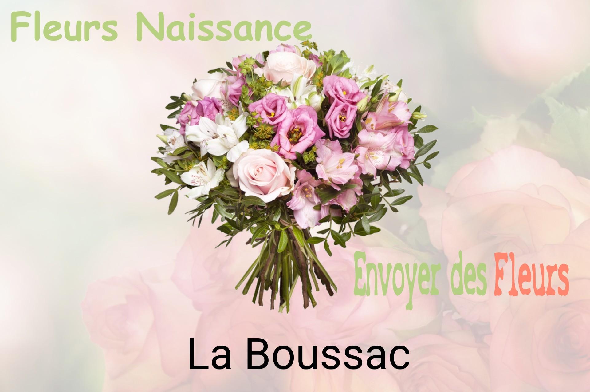 Bouquet de fleurs de naissance livré à La Boussac
